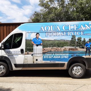 AquaClean Pool Service van wrap