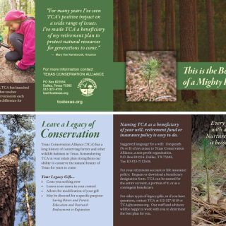 Texas Conservation Alliance - Fundraising brochure